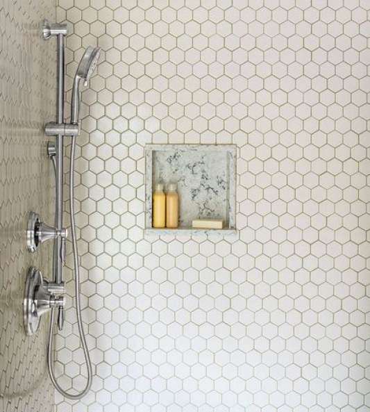 hexagonal tile for bathrooms and kitchen backsplash